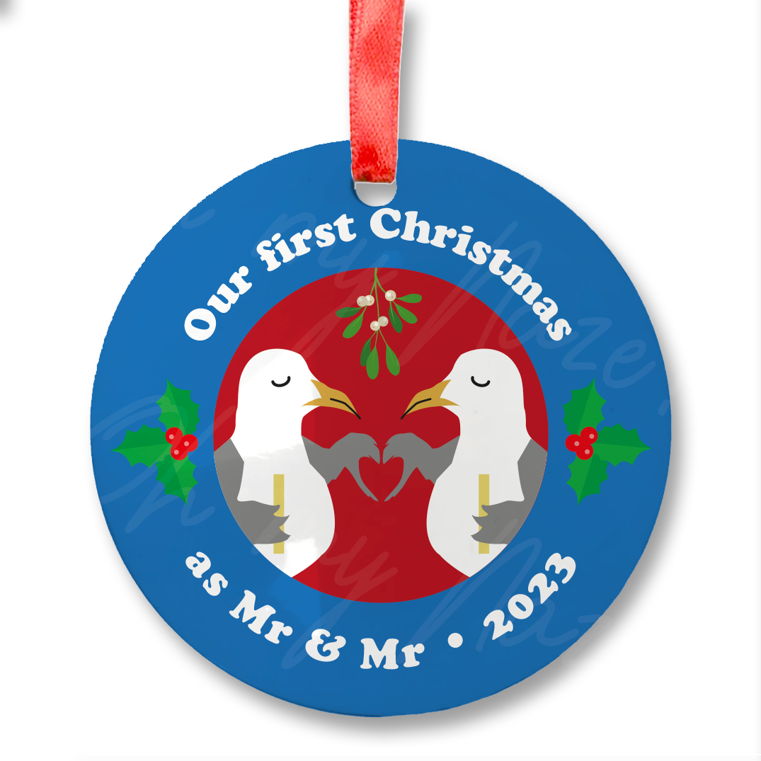 Gull-ty Pleasures Christmas Ornaments - First year married/together