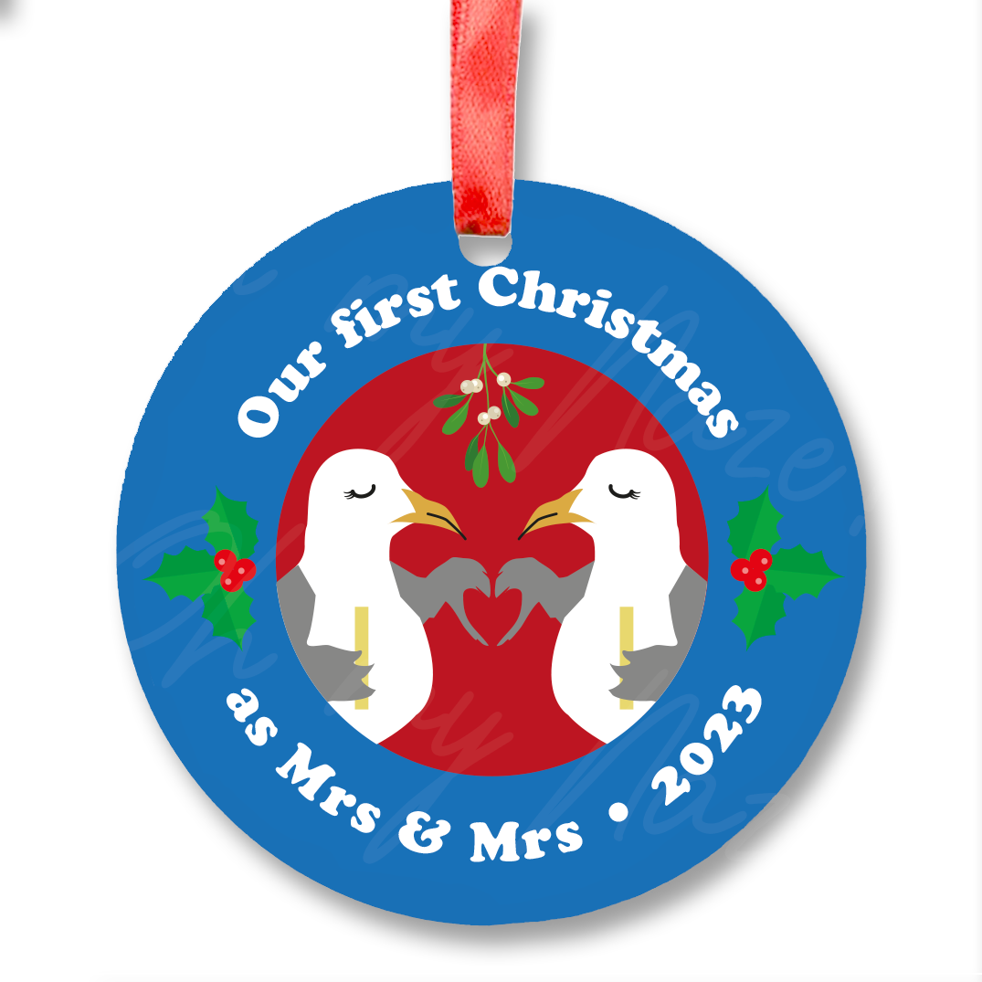 Gull-ty Pleasures Christmas Ornaments - First year married/together