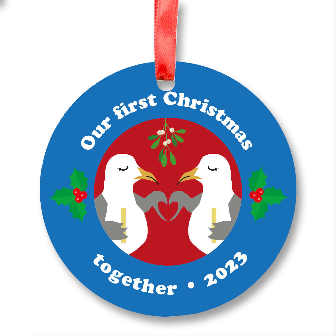 Gull-ty Pleasures Christmas Ornaments - First year married/together