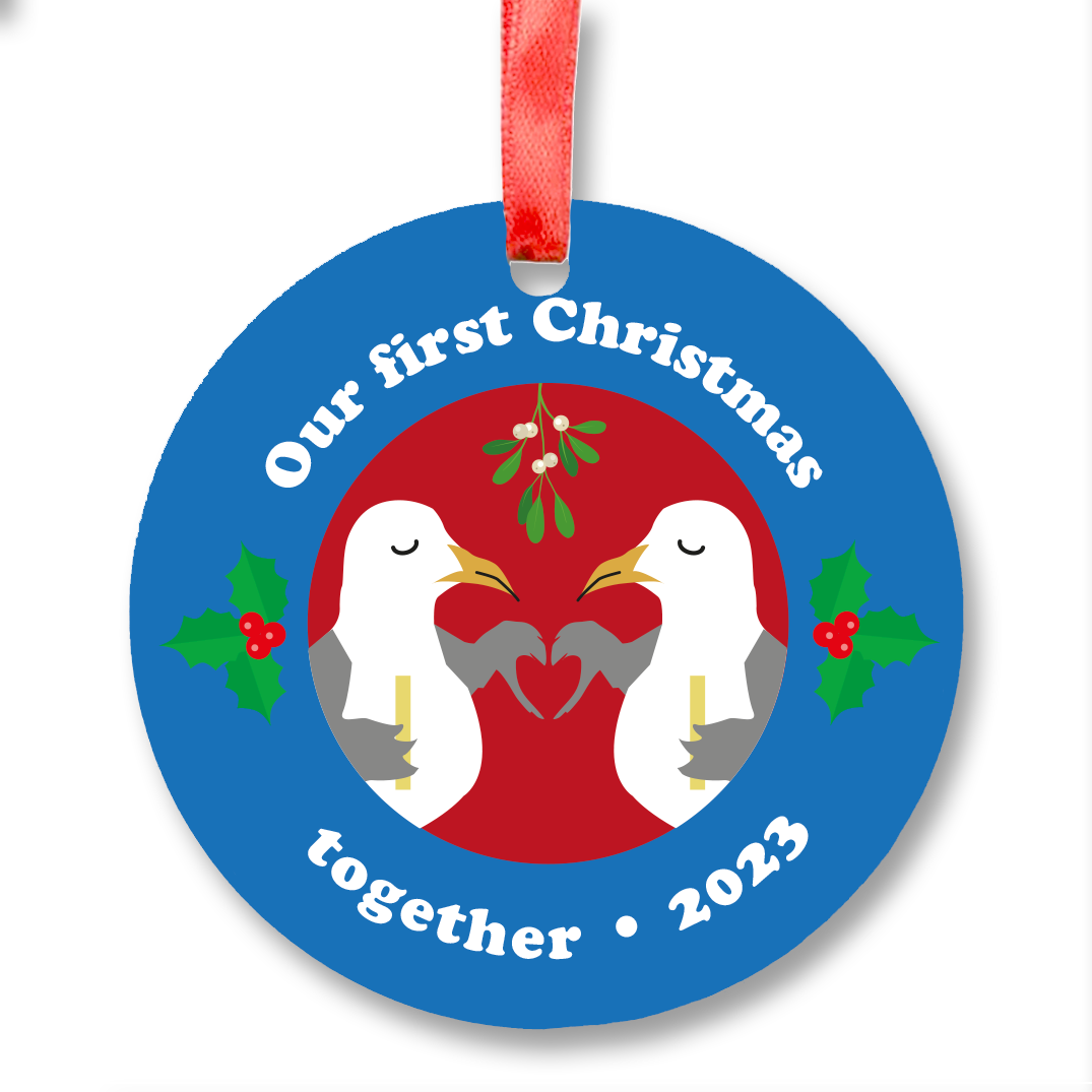 Gull-ty Pleasures Christmas Ornaments - First year married/together