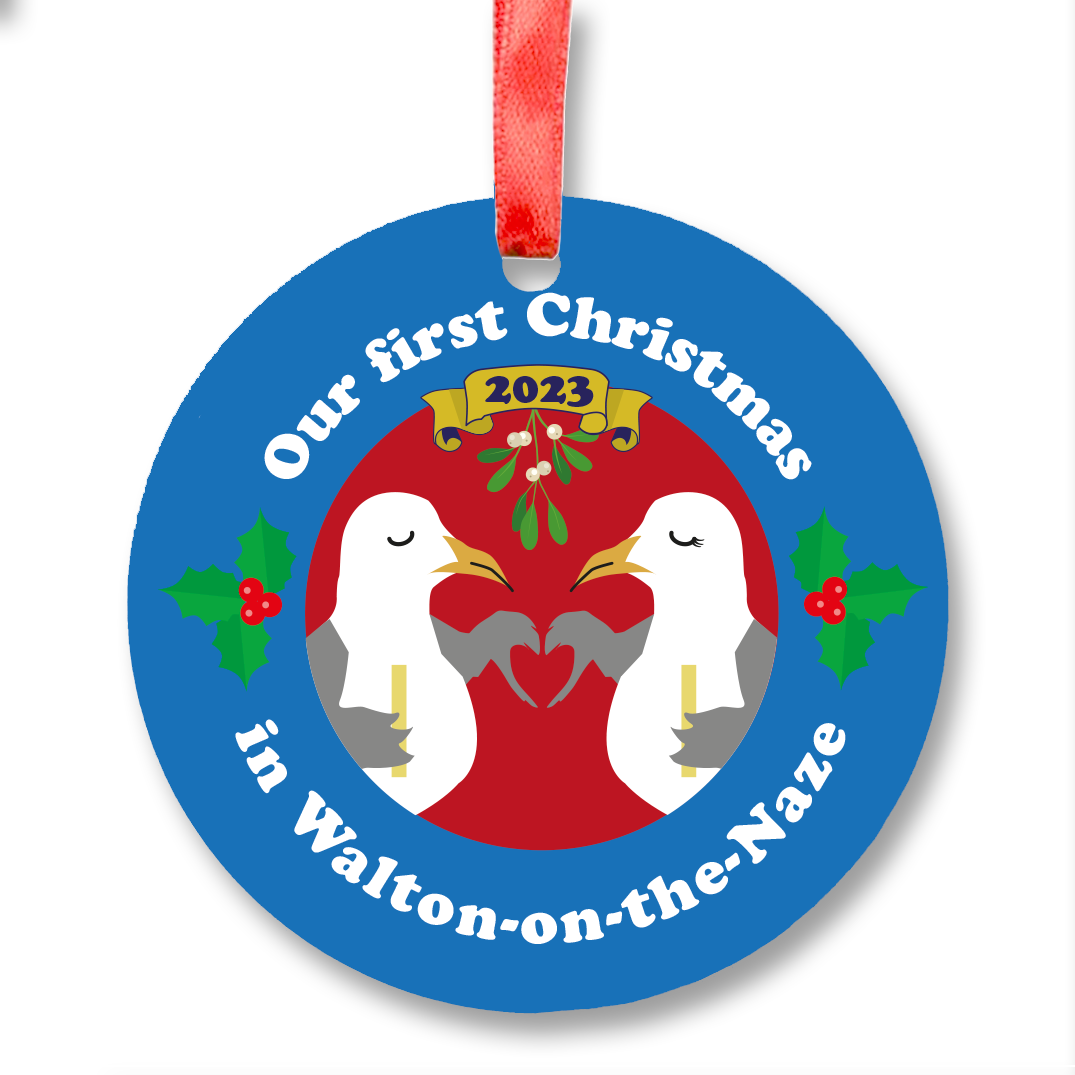 Gull-ty Pleasures Christmas Ornaments - First year in... Walton, Frinton, Clacton etc