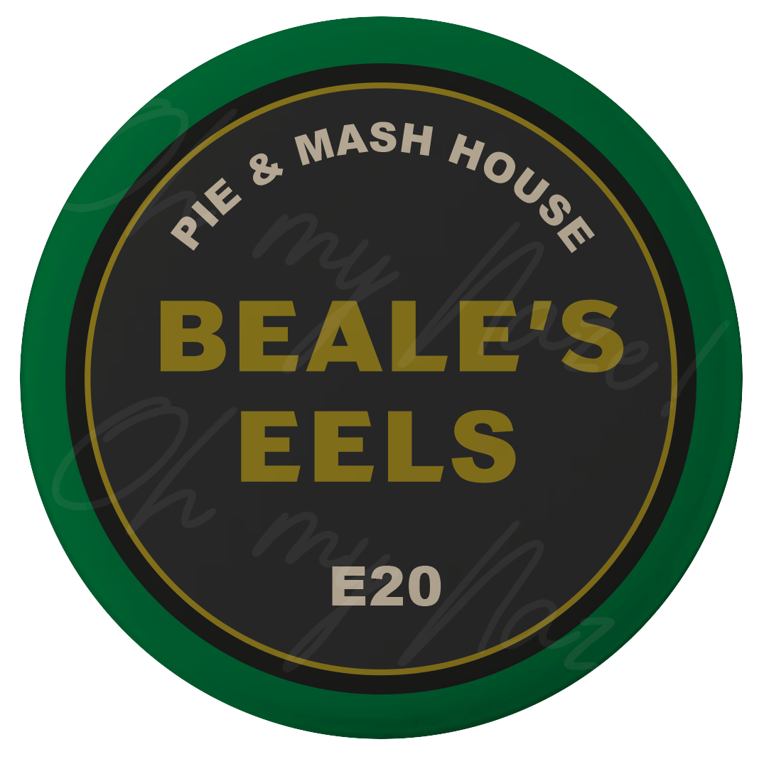 Beale's Plaice / Beale's Eels - Eastenders inspired - badge, keyring, coaster, pocket mirror, bottle opener, fridge magnet