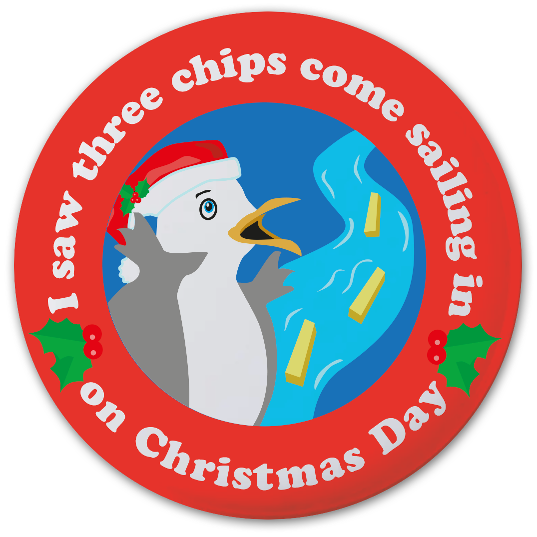 Gull-ty Pleasures Christmas Badges