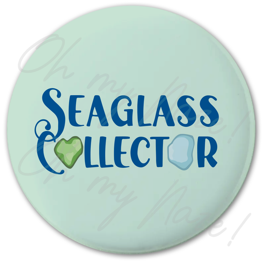 Seaglass Collector pocket mirror