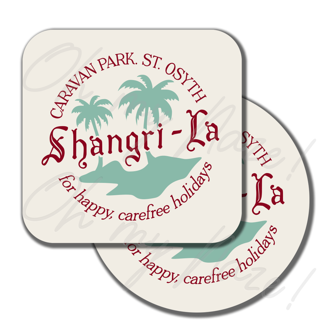 Shangri-La Caravan Park coaster or placemat