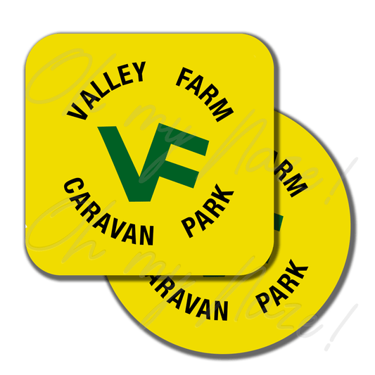 Valley Farm Caravan Park - Logo coaster or placemat