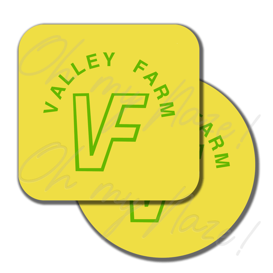 Valley Farm Caravan Park - Logo outline coaster or placemat