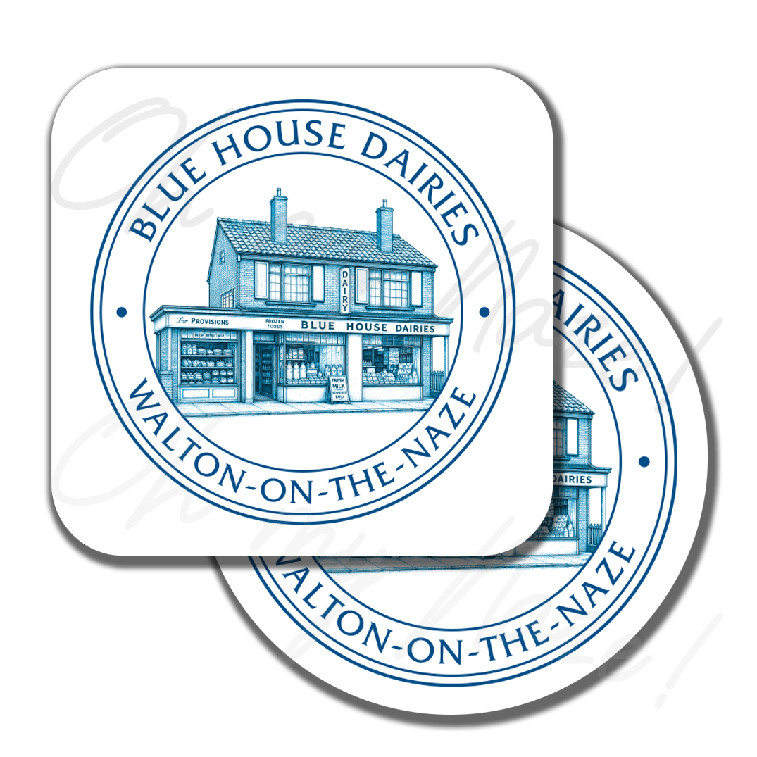 Blue House Dairies coaster or placemat