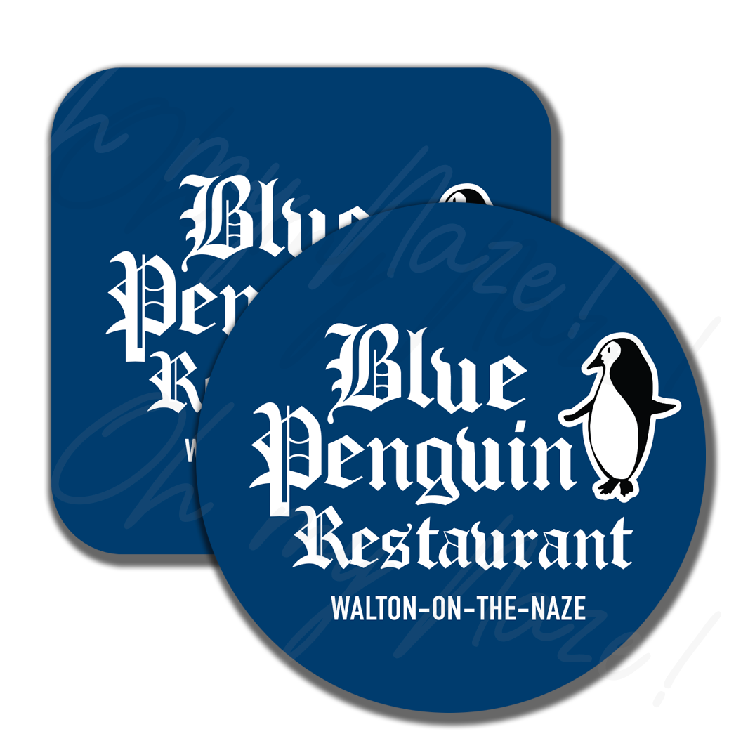 Blue Penguin Restaurant coaster or placemat