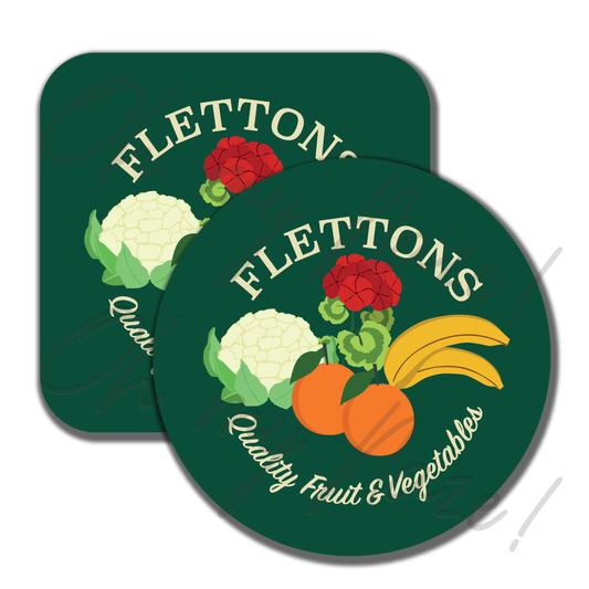 Flettons Greengrocers coaster or placemat