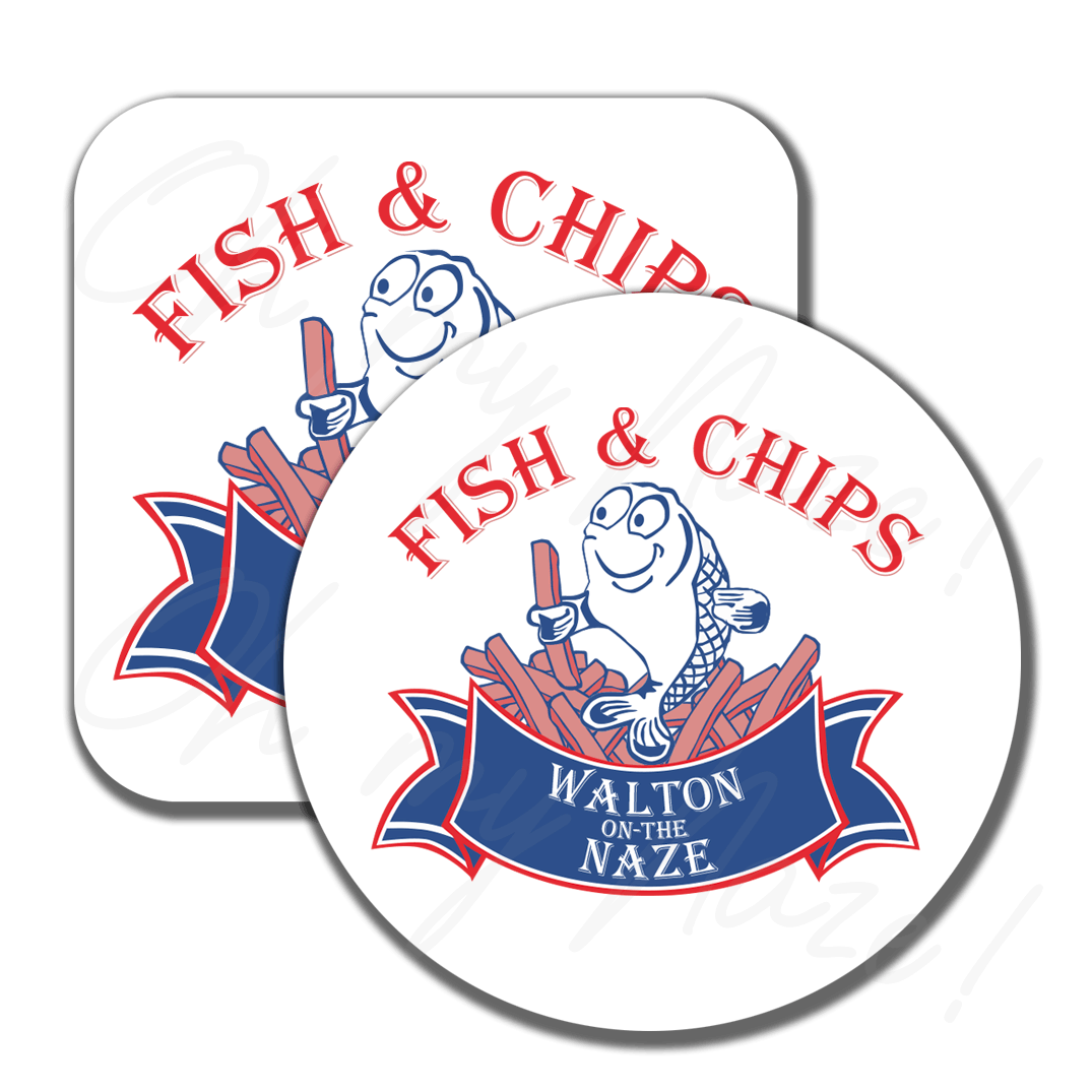 Fish 'n' Chips coaster or placemat