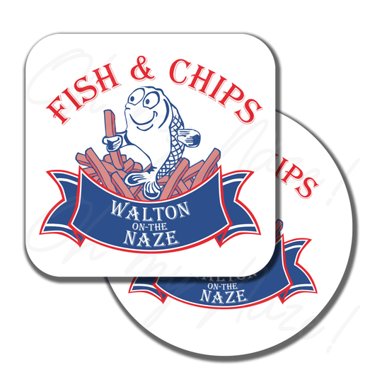 Fish 'n' Chips coaster or placemat