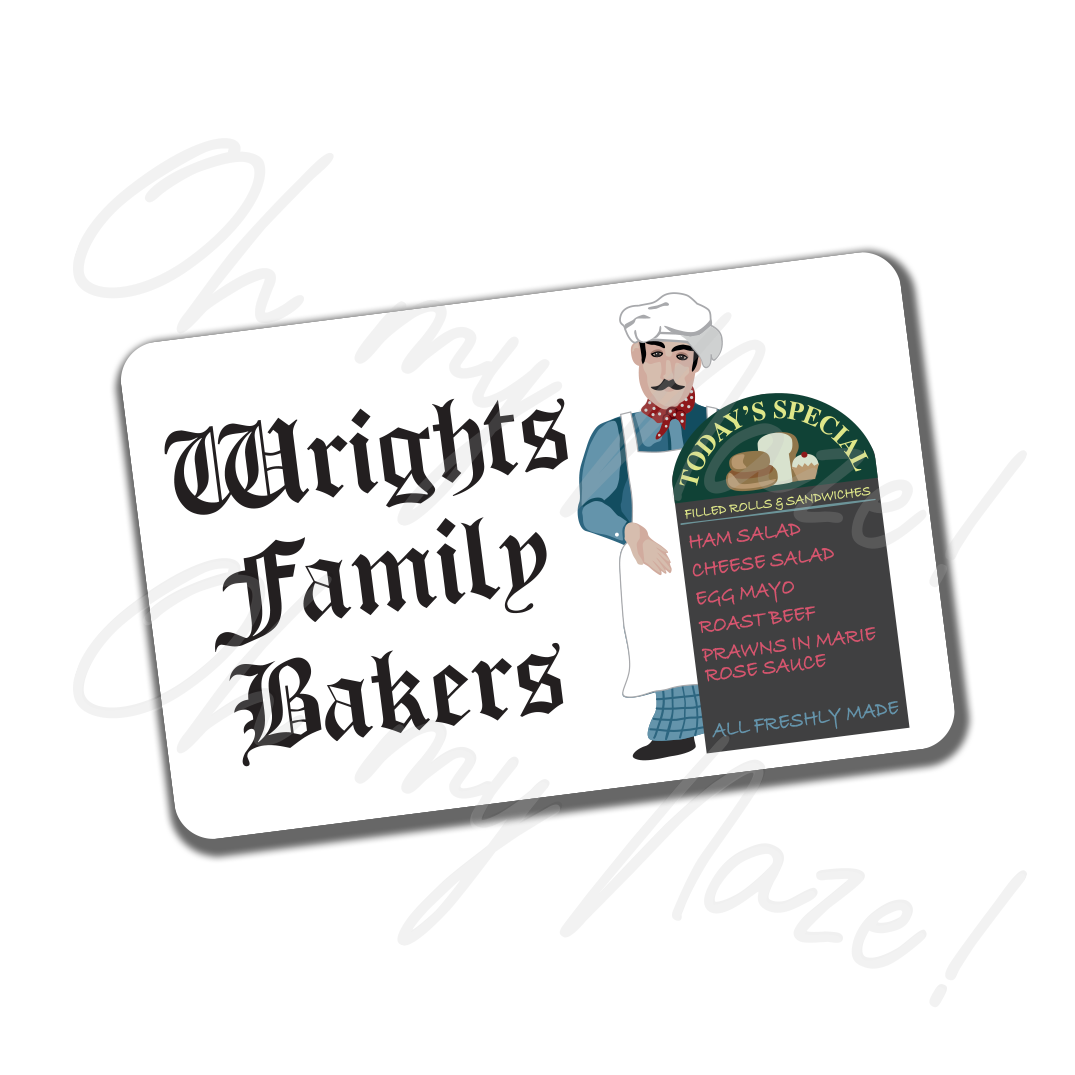 Wrights Bakers fridge magnet
