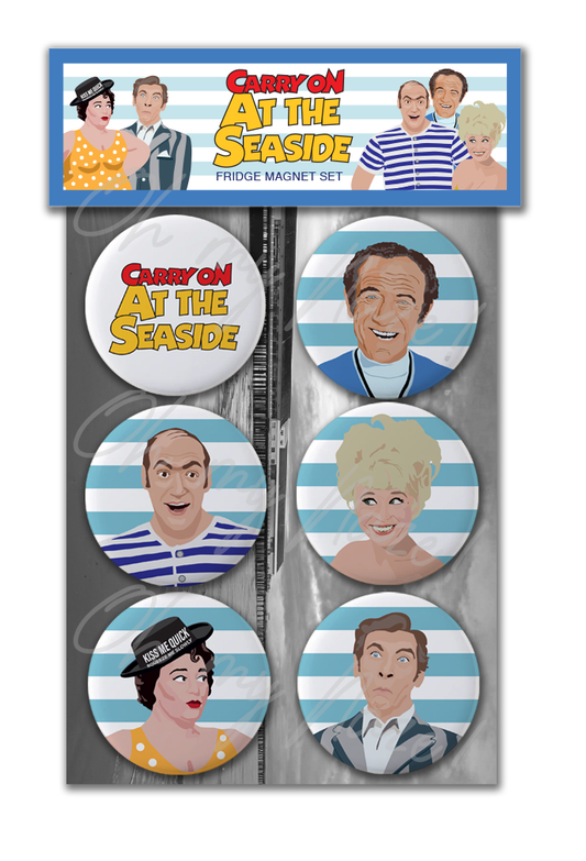 Carry On At The Seaside / Walton-on-the-Naze - fridge magnet set
