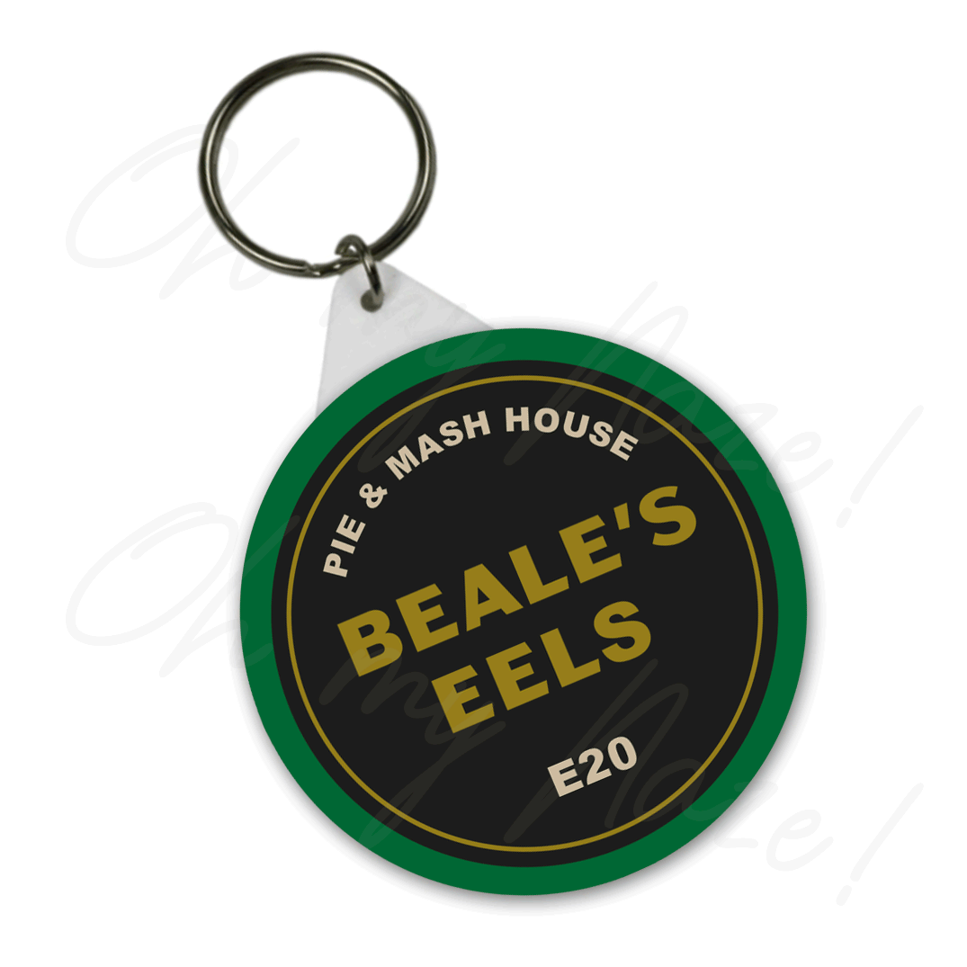 Beale's Plaice / Beale's Eels - Eastenders inspired - badge, keyring, coaster, pocket mirror, bottle opener, fridge magnet