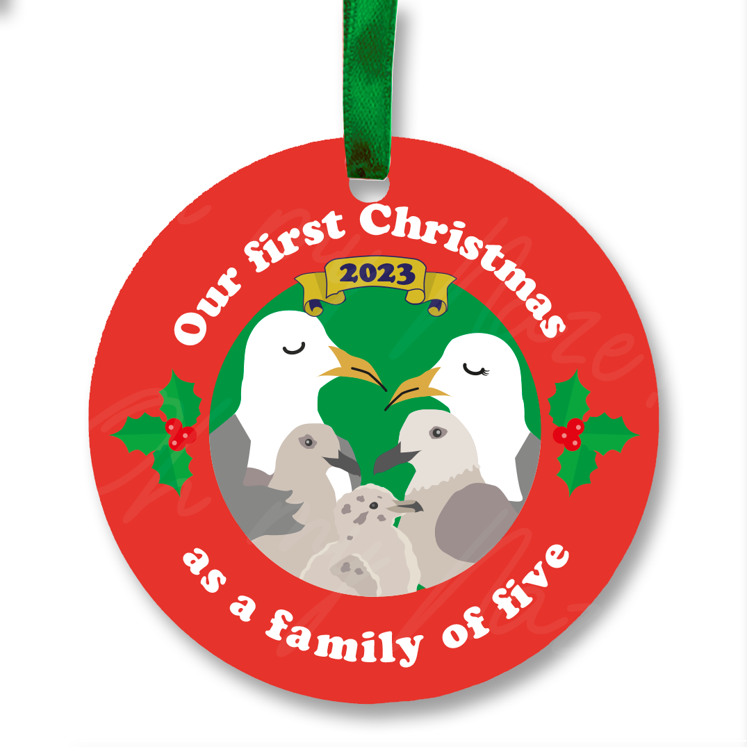 Gull-ty Pleasures Christmas Ornaments - First year as a family