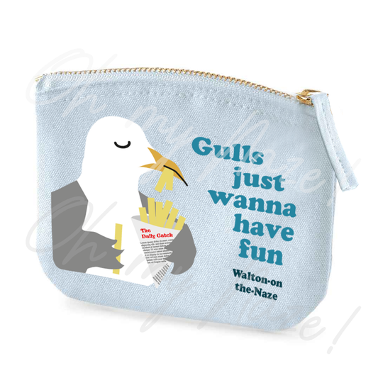 Gulls Just Wanna Have Fun purse/coin wallet