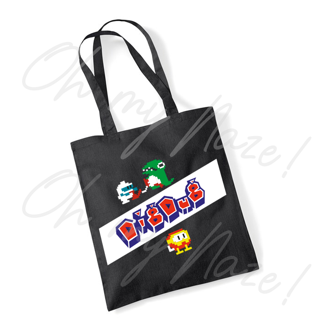 Dig Dug tote bag
