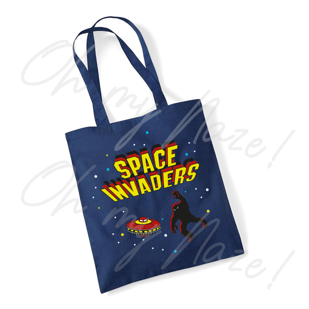 Space Invaders tote bag