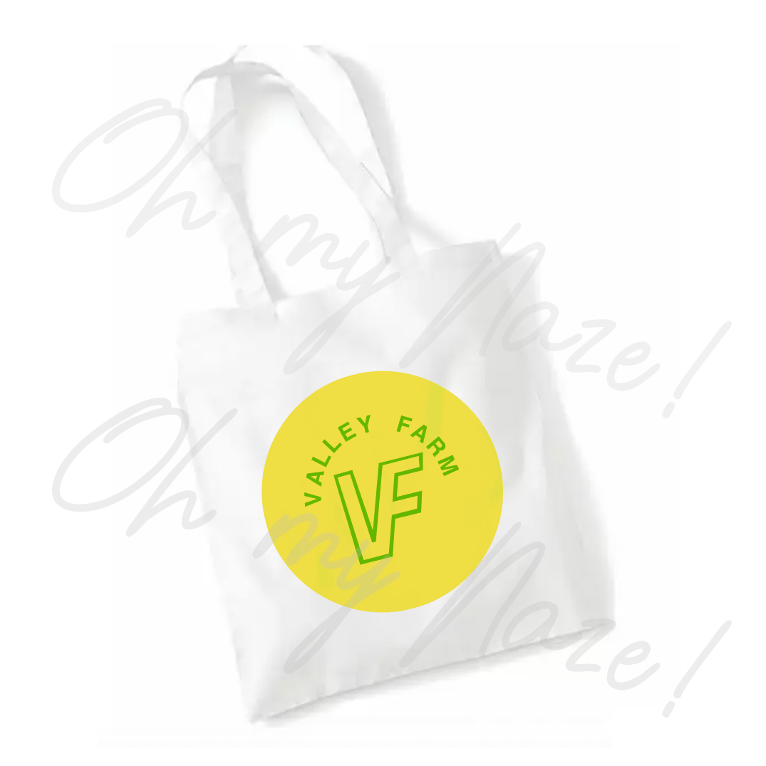 Valley Farm Caravan Park - Logo outline tote bag