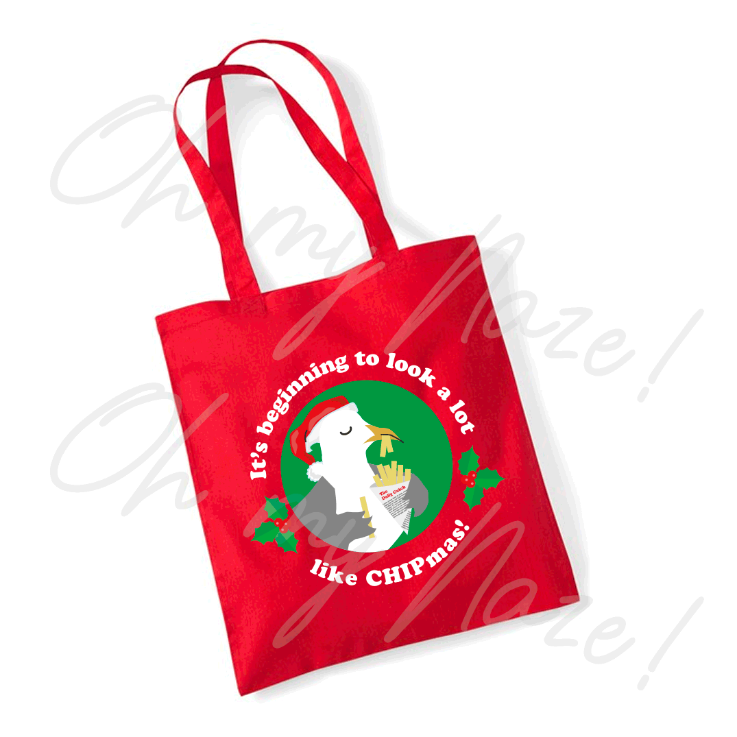 Gull-ty Pleasures Christmas Tote Bags