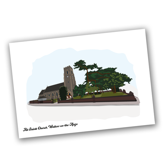 All Saints Church art print (Walton Landmarks)