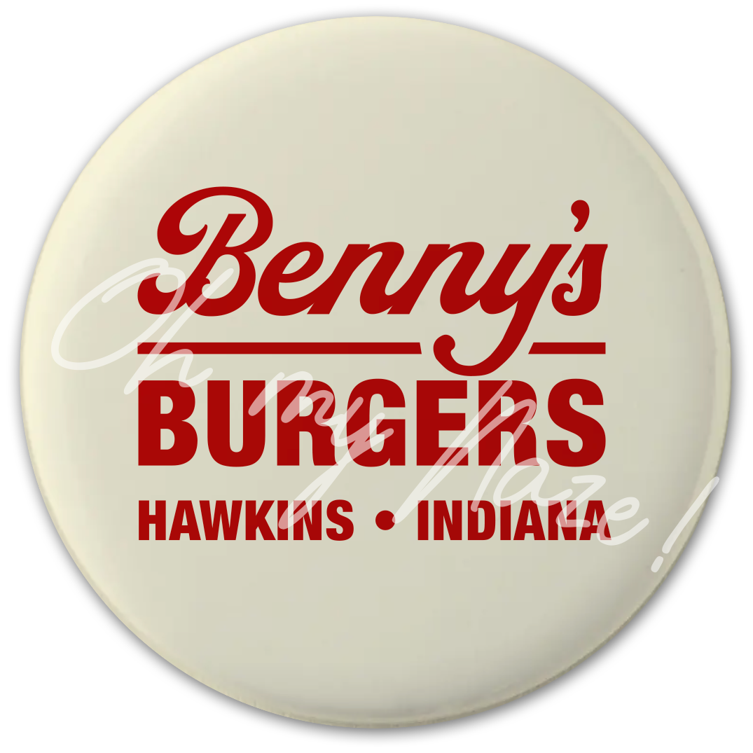 Benny's Burgers badge (Hawkins Collection)