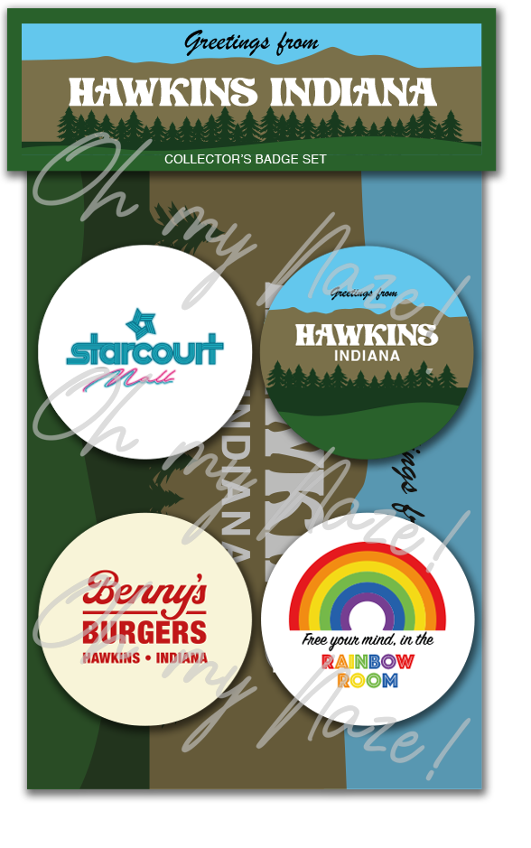 Hawkins Collector's fridge magnet set #3