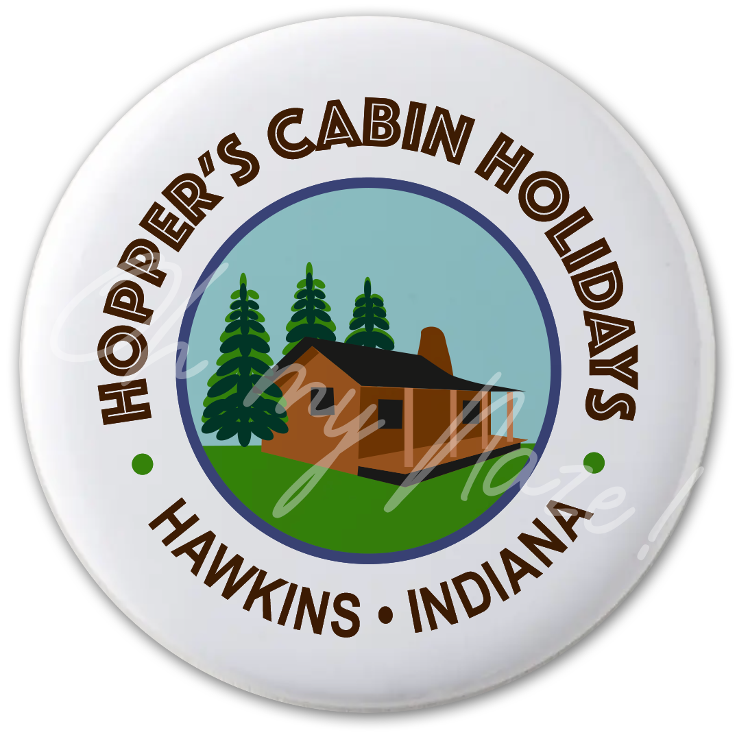 Hopper's Cabin Holidays badge (Hawkins Collection)