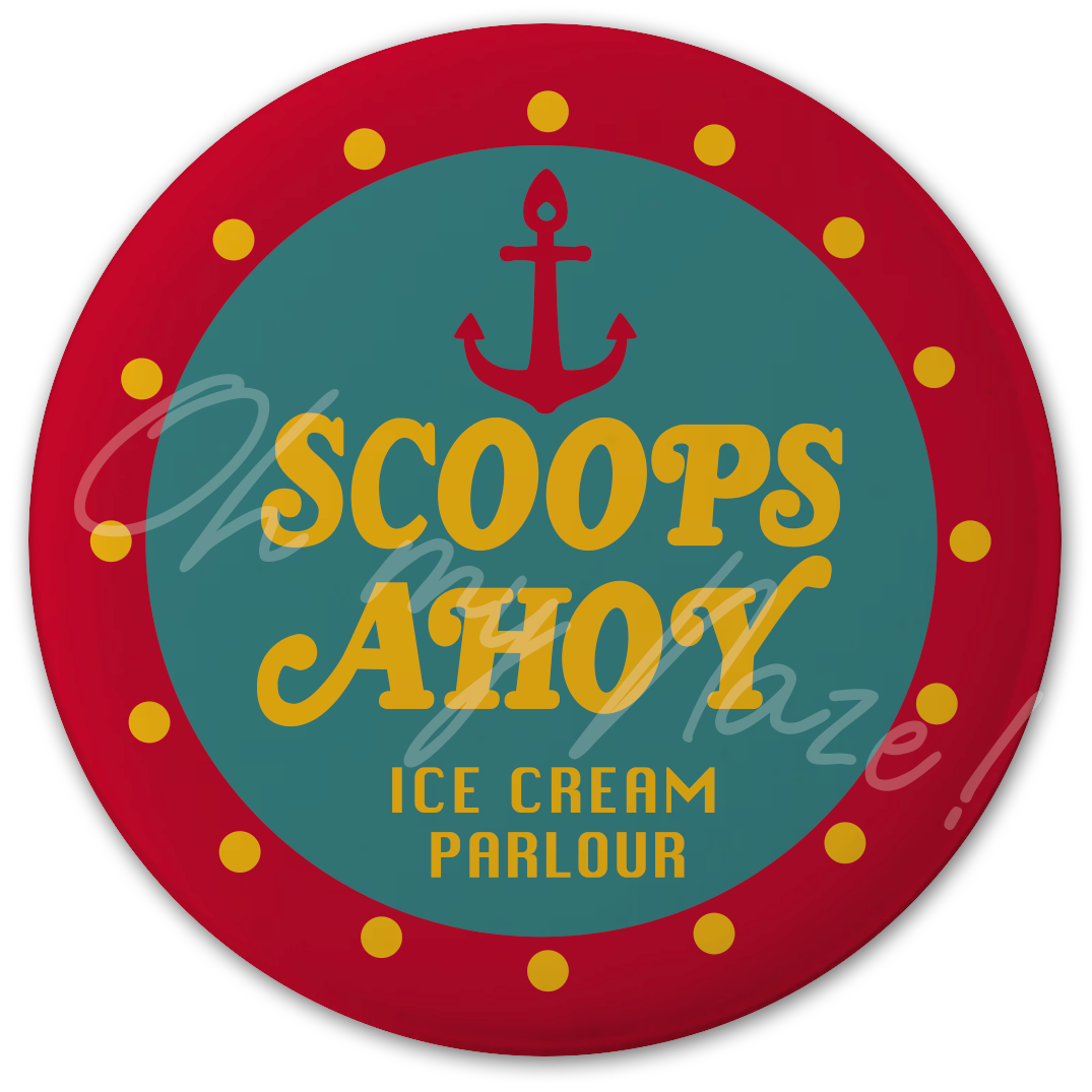 Scoops Ahoy badge (Hawkins Collection)