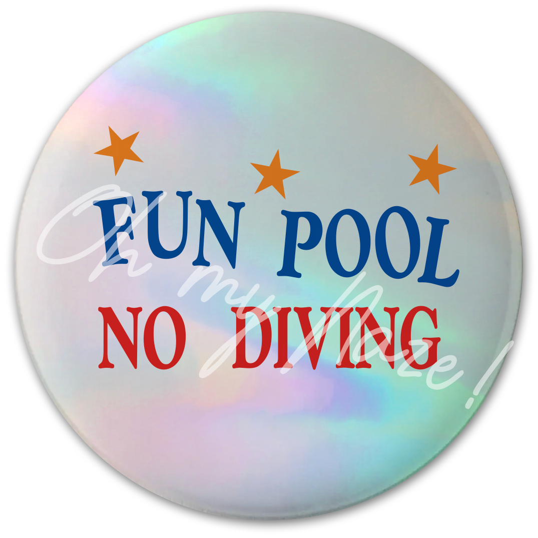 Fun Pool Sign pocket mirror