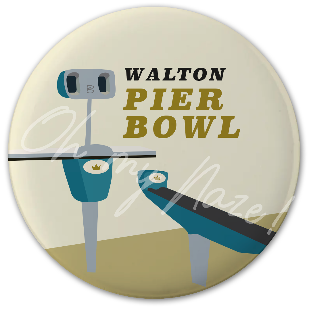 Walton Pier Bowl fridge magnet