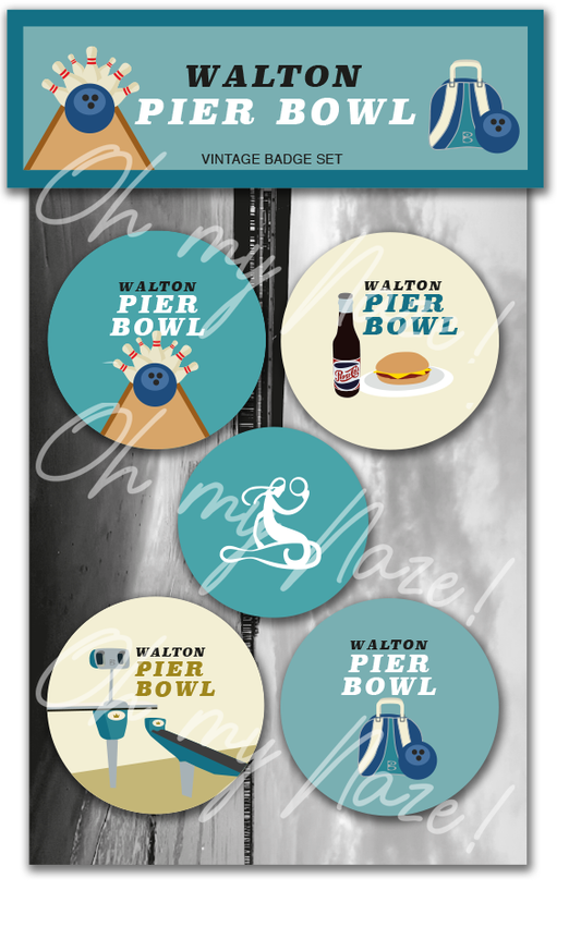 Walton Pier Bowl Collector's badge set