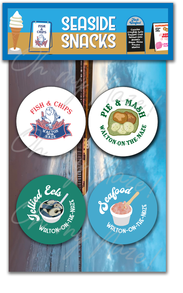 Seaside Snacks - Savoury - Badge Set