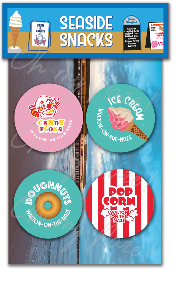 Seaside Snacks - Sweet - Badge Set