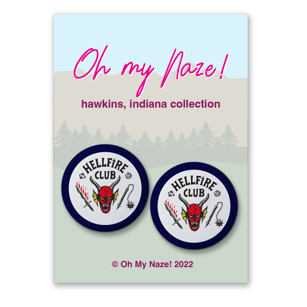 The Hellfire Club earrings (Hawkins Collection)