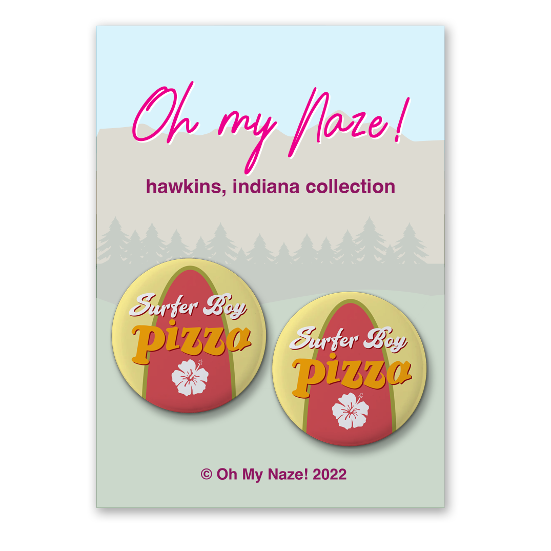 Surfer Boy Pizza earrings (Hawkins Collection)