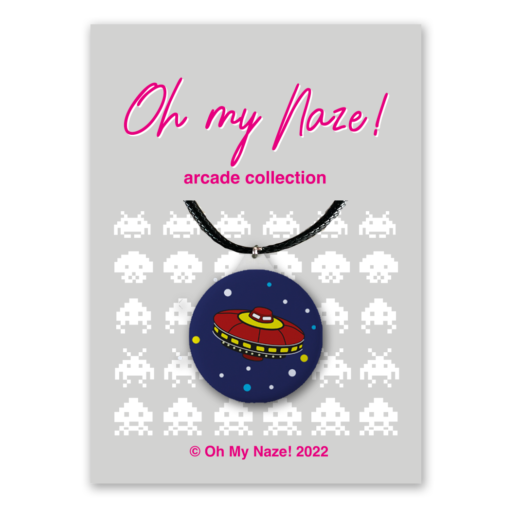 Space Invaders necklace