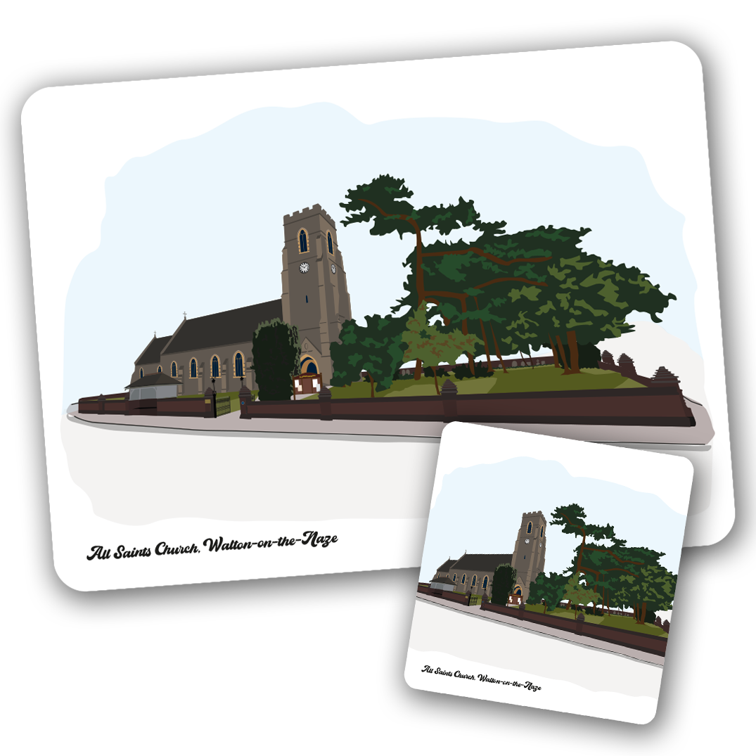 All Saints Church placemat or coaster (Walton Landmarks)